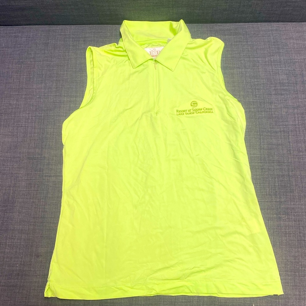 Highlighter green/yellow gold shirt